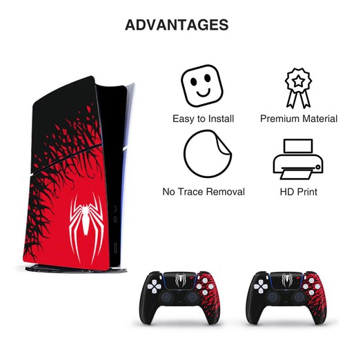 SALE For PS5 Slim JOKER Movie Theme Console Controller Skin Sticker Decal Cover - Picture 9 of 23