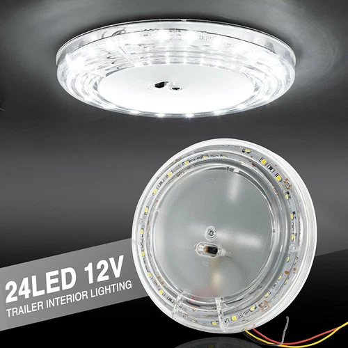 12V 46 LED Car Round Ceiling Dome Roof Light Interior Light Lamp On/Off Swit _si