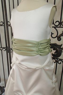 bill levkoff jr bridesmaid dresses K22 55002J IVORY SAGE $220 SZ 6J GIRLS JR. GOWN Sparkly Navy Sequin Mismatched KEYHOLE-CROCHET-DRESS Color:Silver-Gold