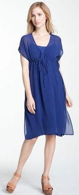 slip dress with sheer overlay