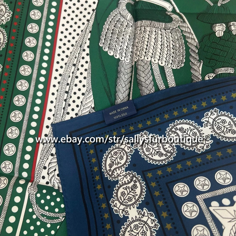 Cachecol Sallys Boutique 18 Momme sarja envoltório de seda estampa asteca xale dupla face 35" - Imagem 4 de 4