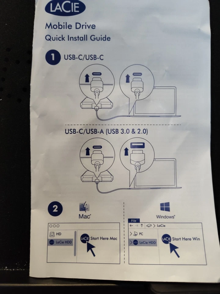 Mobile Drive-LaCie2TB Ext USB 3.0 Type C Portable Hard Drive Space Install Guide - Image 4 of 4