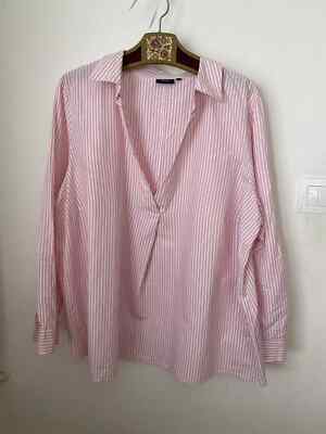 Zizzi Blouse Pink Stripe Size XL Sk57