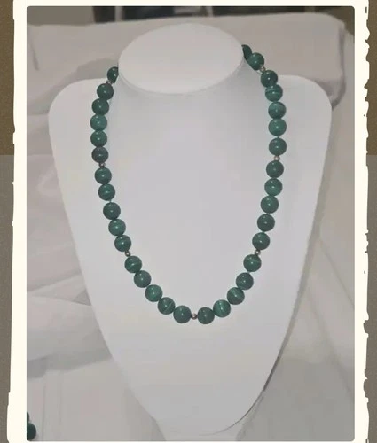 Natural Malachite Stone Necklace - product listing photo