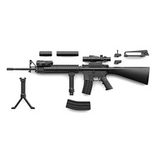 Kit de rifle automático tipo M16A4 TOMYTEC 1/12 Little Armory LA056 con seguimiento NUEVO