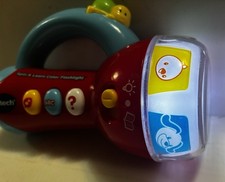 Vtech Spin Learn Color Flashlight Vintage Toy Tested Works Fast Shipping
