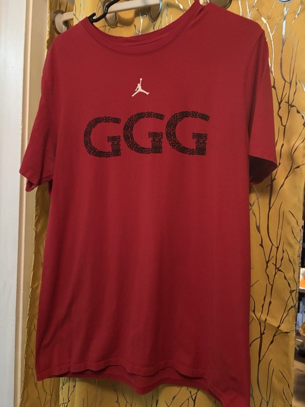 Jordan Jumpman GGG Graphic Logo Men's Crew Neck Short Sleeve T-Shirt Red L