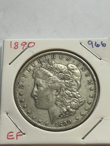 1890 Silver Morgan Dollar Coin EF