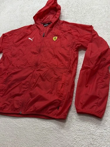 Puma Scuderia Ferrari F1 Rain Wind Jacket Size Medium Red image 6