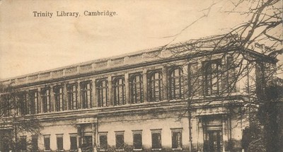 Trinity College Cambridge England Sepia Color Postcard