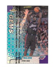 KARL MALONE 1999-00 TOPPS FINEST GEMS REFRACTOR W/COATING #108 $30.00 UTAH JAZZ