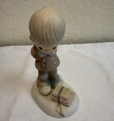 Vntg Enesco Jonathan & David Porcelain Figurine ''It's What's Inside'' Signed 1979