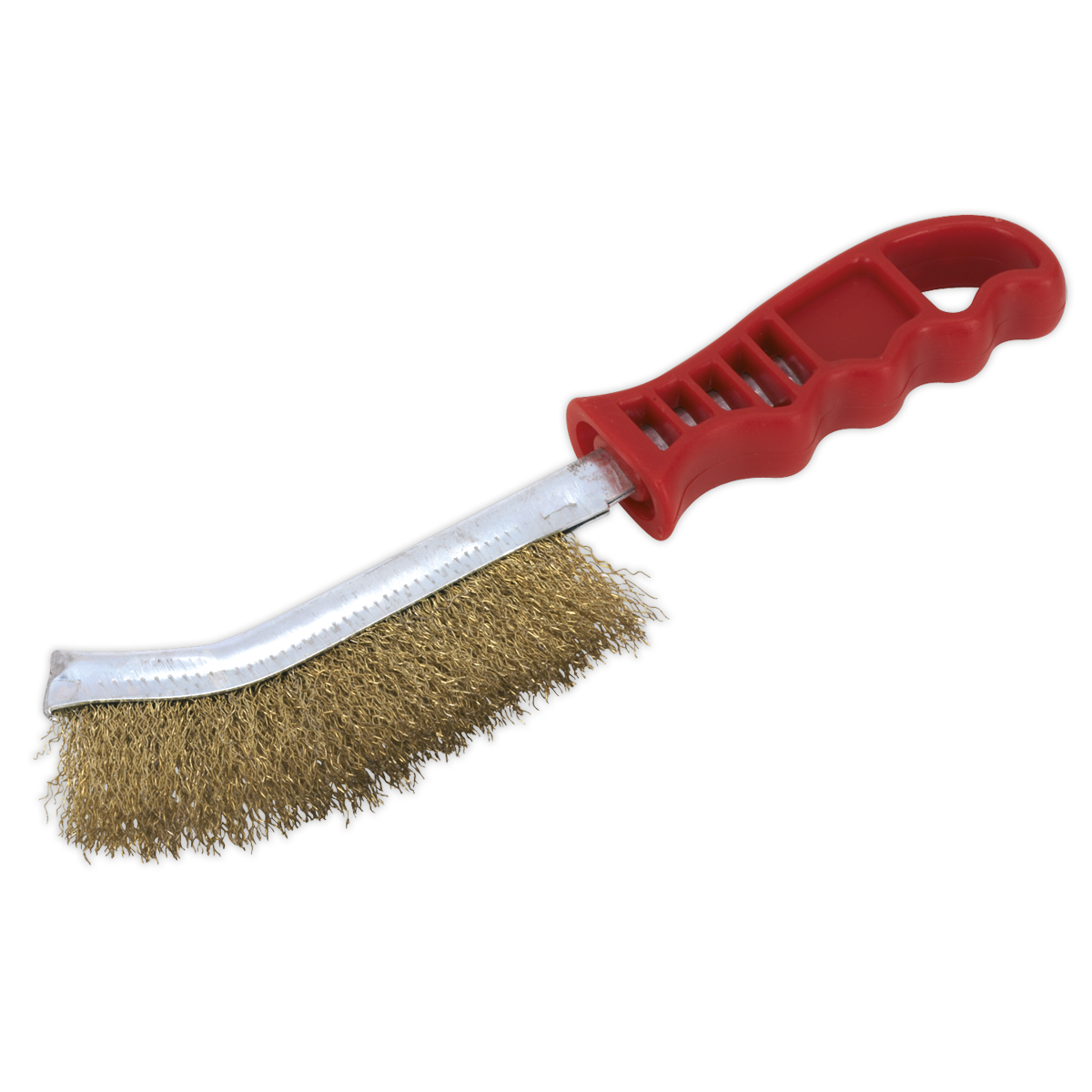 Wire Brush Brassed Steel Plastic Handle