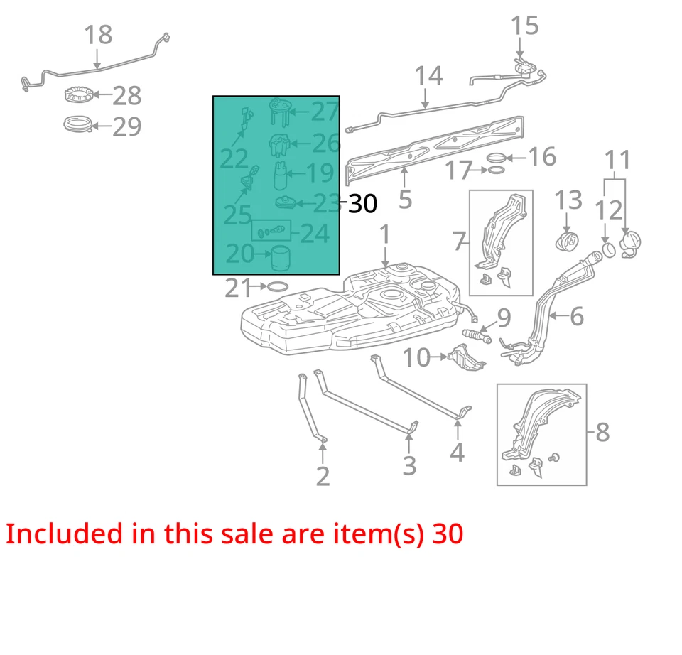 Conjunto de bomba de combustible eléctrica Toyota Sienna 2003-2006 NU76C Foto 2 de 3
