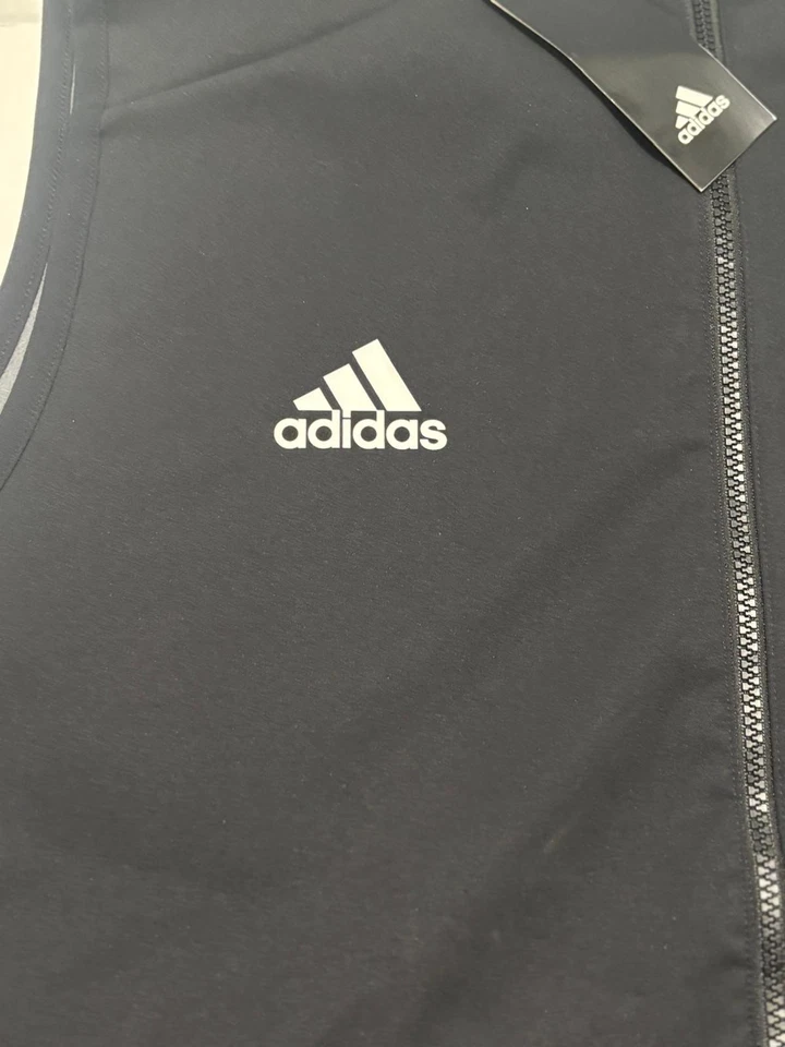 Adidas Game Mode Vest Men’s Full Zip Black White Size L NEW Athletic Training - Image 2 of 4