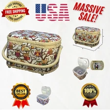 Delightful Owl-Design Sewing Basket with 41-Piece Kit - Perfect for Organizing