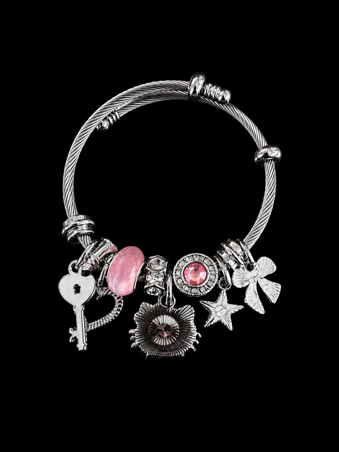 Hello Kitty - Bracelet - Anime Crystal Beads - Pendant