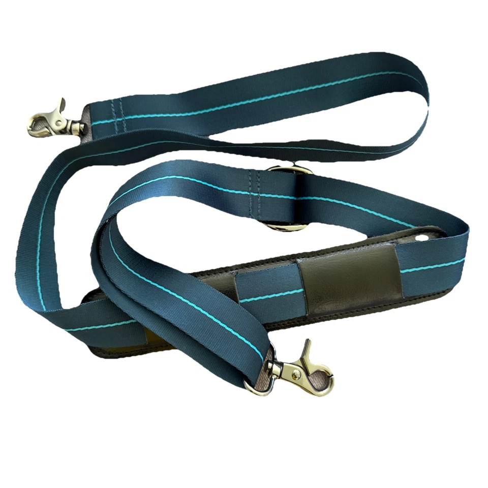 RARO Nike Monika Club Bolso de Entrenamiento de Lujo Azul Nylon Cuero BA2766 338 Foto 3 de 4