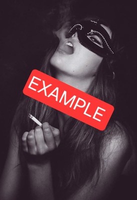 Smoking Girl Maske Frauen Sexy Erotik Kunst Model Dessous Akt 8X6 Fotodruck