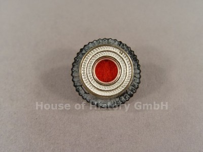 153499: PREUSSEN Reichskokarde für Schirmmütze der Offiziere, s/w/r, Dm 23 mm