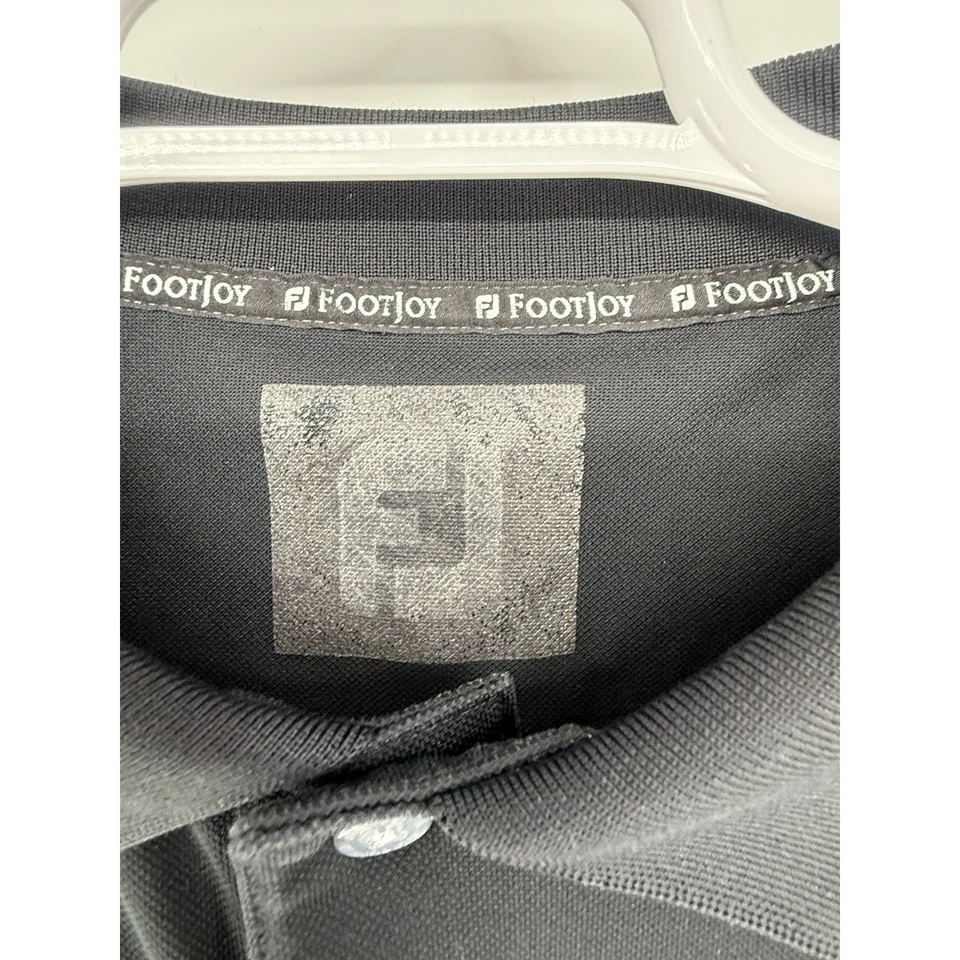 FootJoy Sea Island Resort Mens Golf Polo Shirt Performance Black XL Wicking - Image 3 of 4