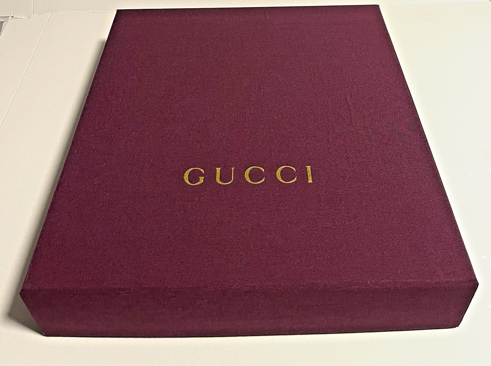 GUCCI - Burgundy X-Large 12 x 11.5  Jewelry Box with Satin Quilted Pouch - RARE! thumbnail 2