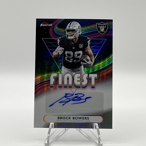 BROCK BOWERS 2025 TOPPS FINEST REFRACTOR FINEST AUTO #FA-BB RAIDERS