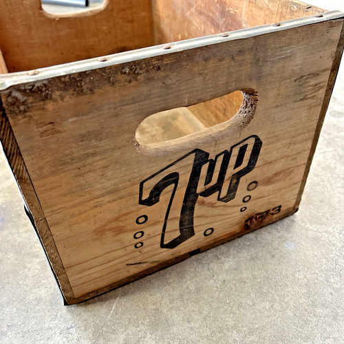 RARE 7-UP SEVEN UP BOTTLING COMPANY LOS ANGELES VINTAGE LARGE WOODEN BOX CRATE - Picture 7 of 10