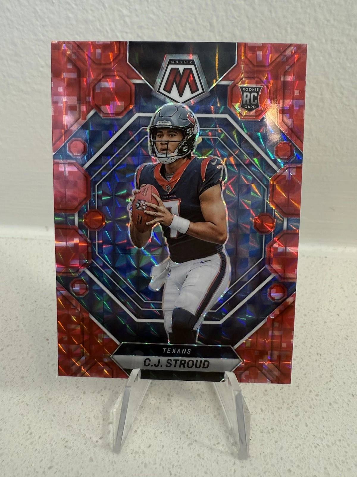 2023 Panini Mosaic - Rookies C.J. Stroud #292 Red Camo Mosaic Prizm (RC)