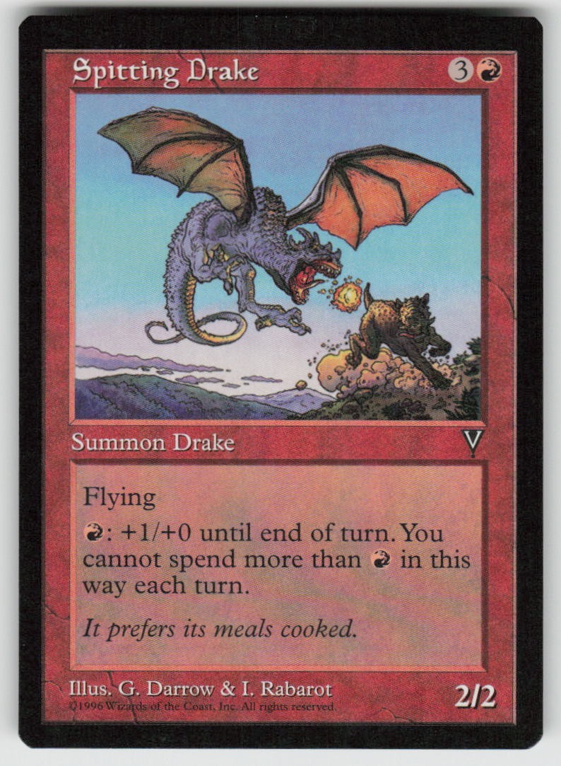 Spitting Drake Uncommon Visions 95 MTG Moderately Played