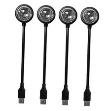 USB Star Night Light Projector, Portable Car Roof Sound Activated 4 PCS