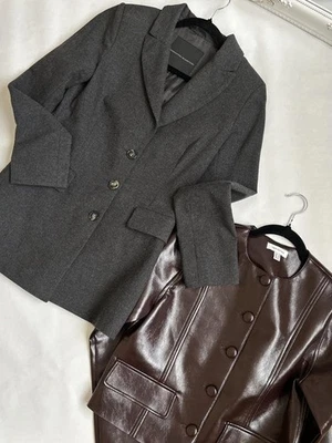 Women Ermanno Scervino Blazer Grey Wool S - Bild 1 von 4