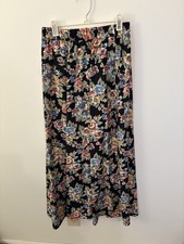Vintage Portraits Northern Isles Womens S Skirt Maxi Floral Pockets USA Made