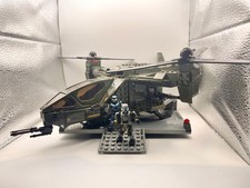 Mega Bloks HALO UNSC Falcon con plataforma de aterrizaje - 96940 - Construido ABIERTO - Completo