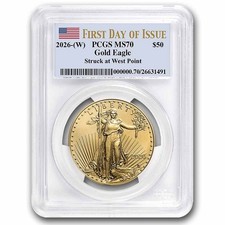 2026-(W) 1 oz American Gold Eagle MS-70 PCGS (First Day of Issue) 4130.25 per troy oz