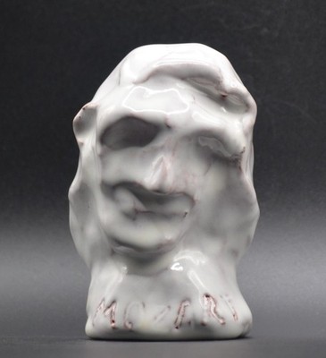 ''Mozart 3'' - Expensive Original Clay Sculpture. Hand made & glazed.