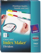 AVERY AVE11423 - Avery Index Maker Punched Clear Label Tab Divider