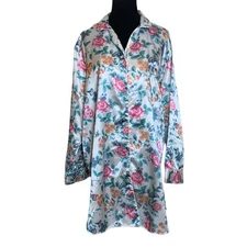 Kathryn vintage floral buttoned down pajama shirt size XL