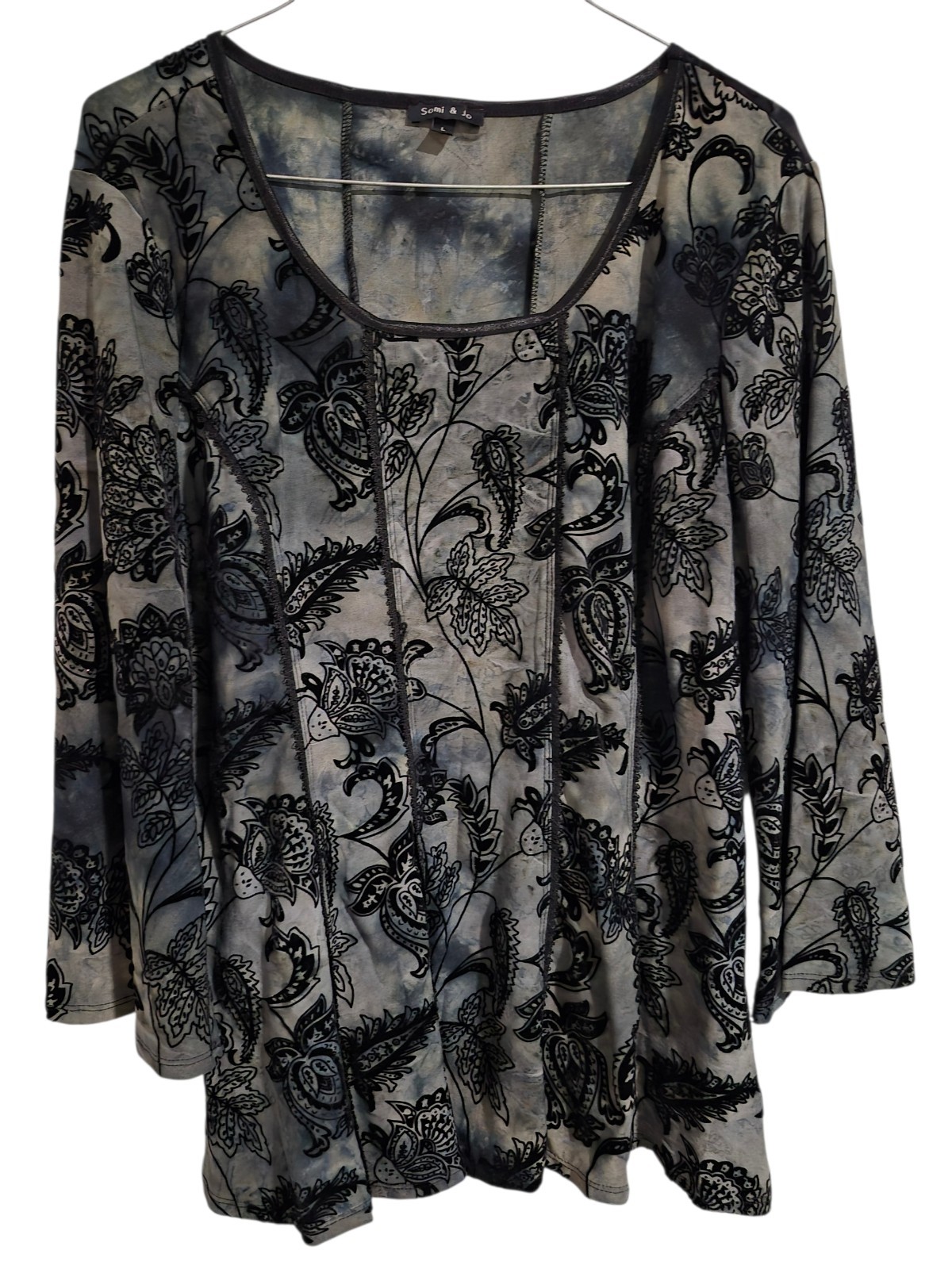 VTG Sami & Jo L Velvet Burnout Fairy Grunge  Stevie Nicks Stretchy Goth 90'S