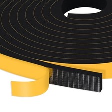Weather Stripping Door Seal Strip, Strong 1/2 In x 1/4 In x 26Ft Black
