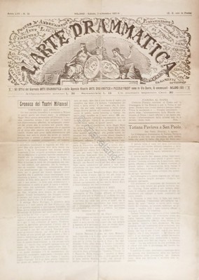 Giornale - L'Arte Drammatica N. 35 - 1927 Tatiana Pavlova a San Paolo
