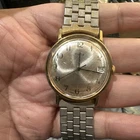 Works Vintage 1980 Timex Mercury  Manual Wind Gold Tone Mens Watch 33mm Fit 8in”