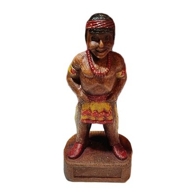 Rare Vintage Syroco Wood  7'' Indian Warrior Figurine by Multi-Products 1953