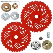 2 Pack 9"x 36 Teeth Carbide Tipped Blade kit for Brush Cutter Trimmer Weed Eater