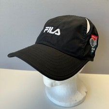 FILA  Tennis Hat Oracle Challenge Series Strapback Cap Black White FAST SHIPPING