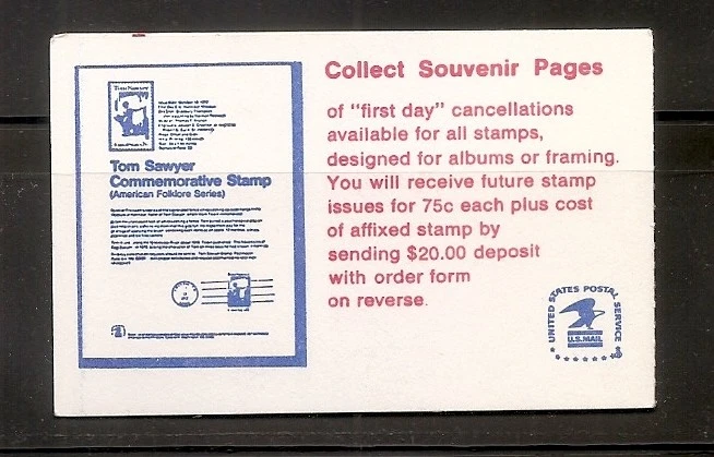 US SC # BK117A Oliver Wendell Holmes. Complete Booklet.  MNH - Image 3 of 3