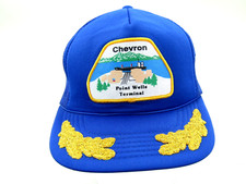 VINTAGE Chevron Point Wells Terminal Hat One Size Fits All Adjustable Snapback