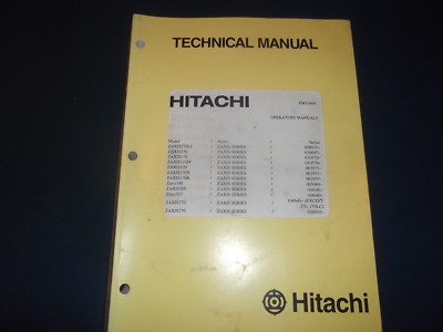 HITACHI ZAXIS 130 330 110 120 180 200 EXCAVATOR TECHNICAL