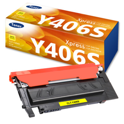 1 Toner GELB für Samsung CLT-406S Xpress C460W C460FW C410W CLX-3300 CLX-3305
