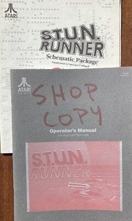 S.T.U.N. Runner Arcade Game Manual and Schematic Package